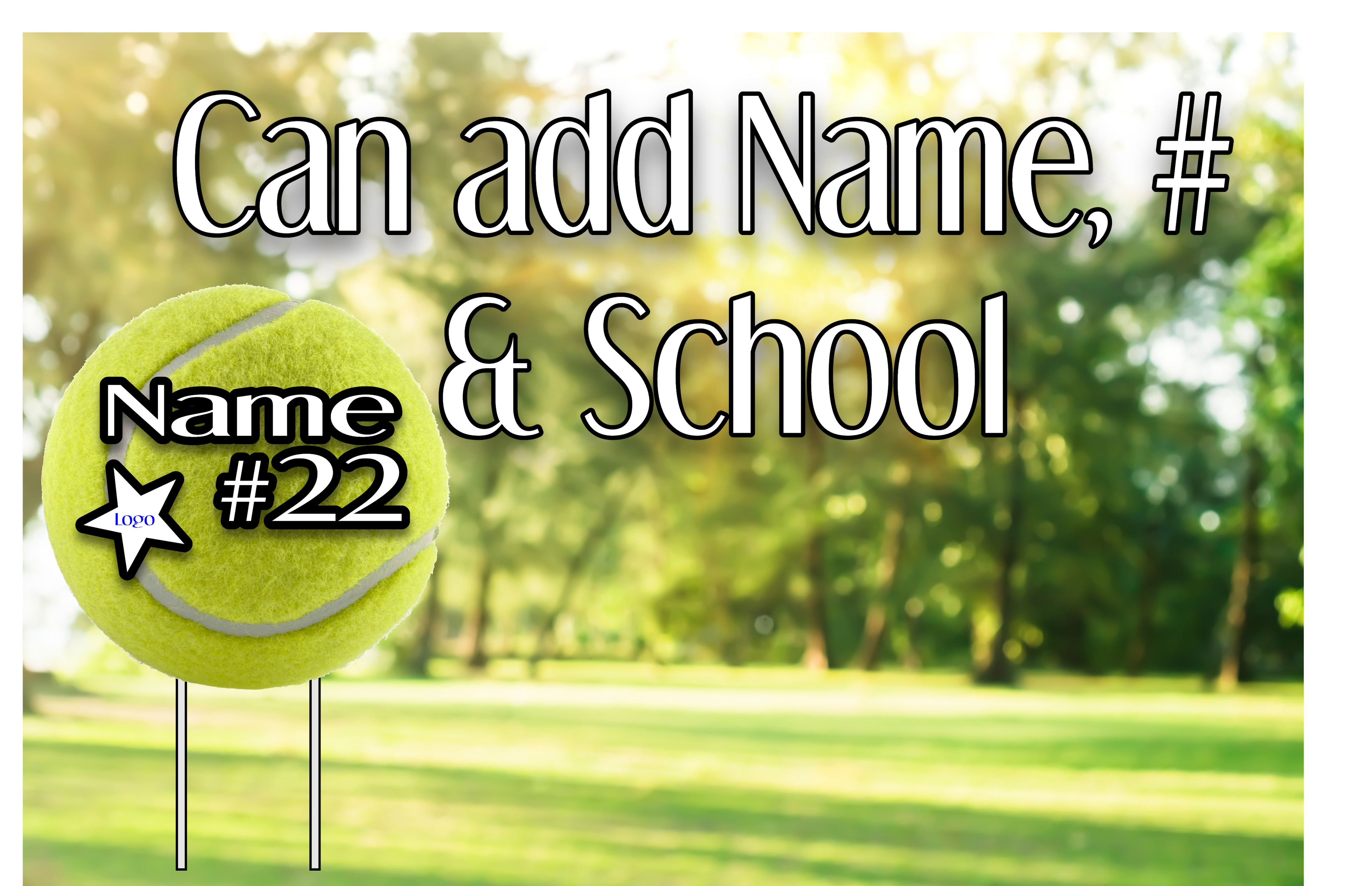 Sporty Yard Signs Single Sided